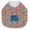 Retro Squares Jersey Knit Baby Bib w/ Name and Initial