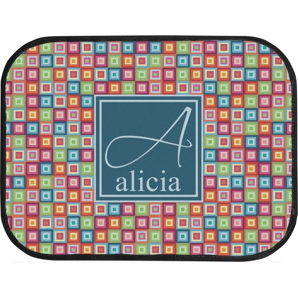 Retro Squares Custom Car Floor Mats (Back Seat)