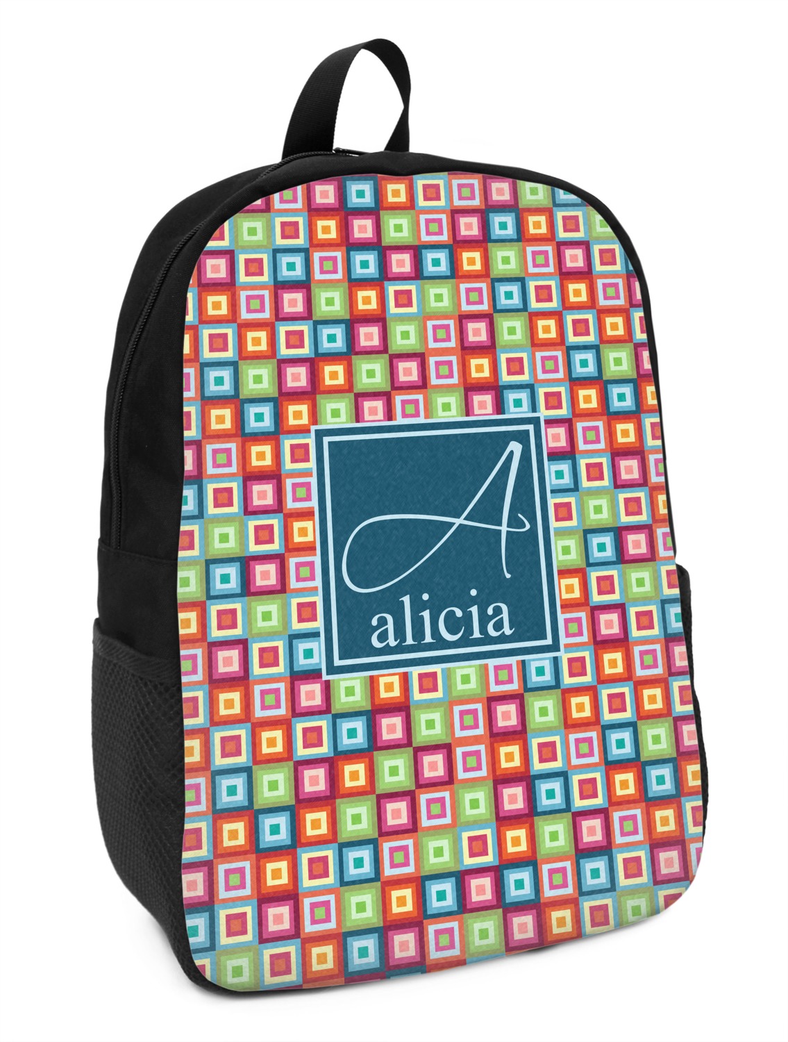 Retro Circles Kids Backpack Personalized 