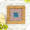 Retro Squares Bamboo Trivet with 6" Tile - LIFESTYLE