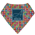 Retro Squares Bandana Bib (Personalized)