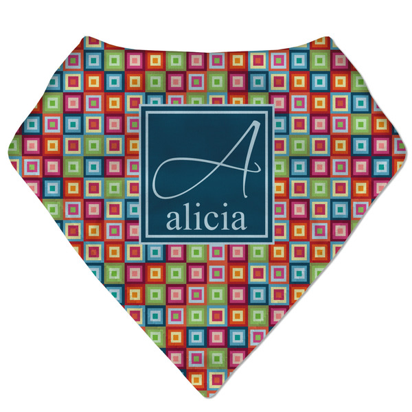 Custom Retro Squares Bandana Bib (Personalized)