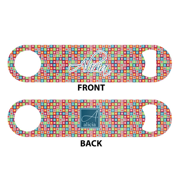 Retro Squares Bar Bottle Opener - White - Approval
