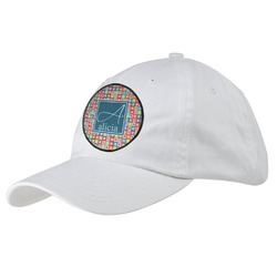 Retro Squares Baseball Cap - White (Personalized)