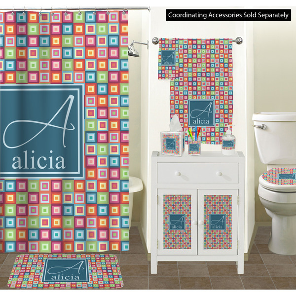 Retro Squares Bathroom Scene