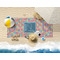 Retro Squares Beach Towel Lifestyle