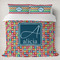Retro Squares Duvet Cover Set - King (Personalized)