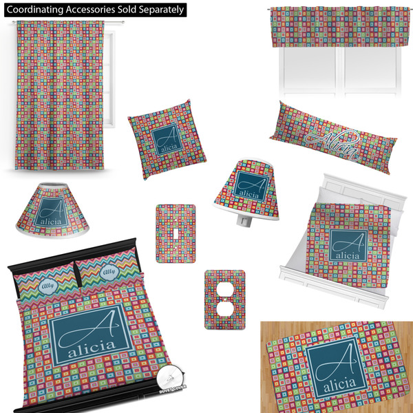 Retro Squares Bedroom Decor & Accessories2
