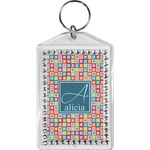Retro Squares Bling Keychain (Personalized)
