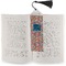 Retro Squares Bookmark with tassel - In book
