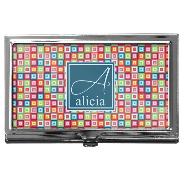 Custom Retro Squares Business Card Case