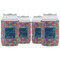 Retro Squares Can Cooler (12 oz) - Set of 4 w/ Name and Initial