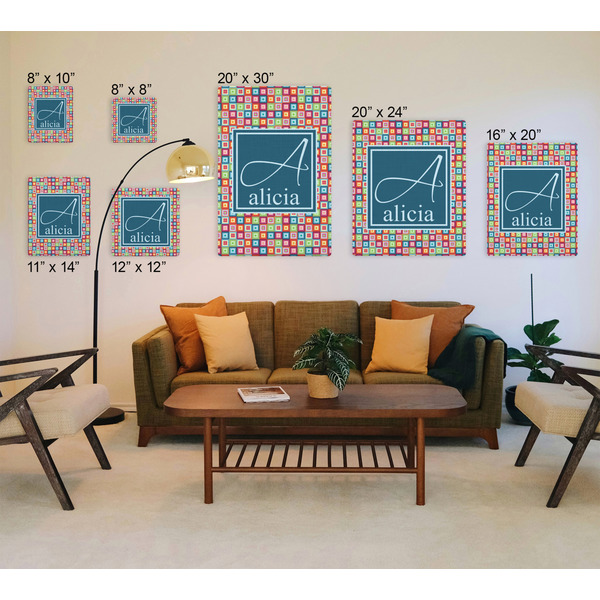 Retro Squares Canvas Prints - Multiple Sizes