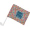Retro Squares Car Flag - Small w/ Name and Initial