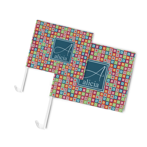 Retro Squares Car Flags - PARENT MAIN (both sizes)