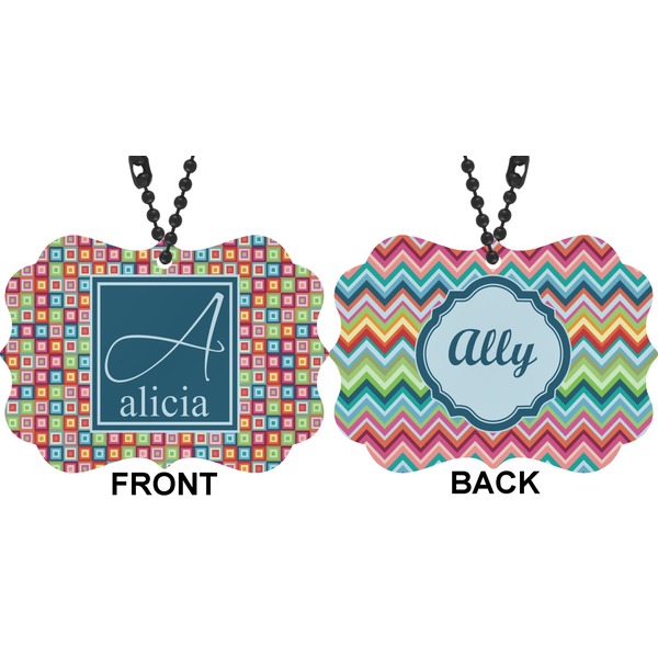 Retro Squares Car Ornament (Approval)