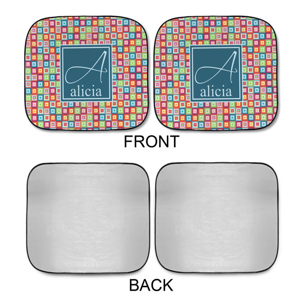 Retro Squares Car Sun Shades - APPROVAL