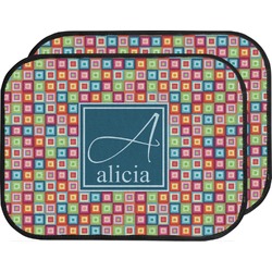Retro Squares Car Floor Mats (Back Seat) (Personalized)