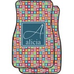 Retro Squares Car Floor Mats (Front Seat) (Personalized)