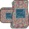 Retro Squares Car Floor Mats Set - 2 Front & 2 Back (Personalized)
