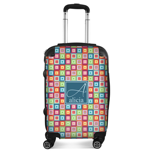 Custom Retro Squares Suitcase (Personalized)