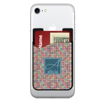 Retro Squares 2-in-1 Cell Phone Credit Card Holder & Screen Cleaner (Personalized)