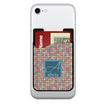 Retro Squares 2-in-1 Cell Phone Credit Card Holder & Screen Cleaner (Personalized)