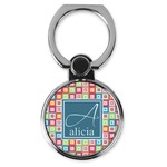 Retro Squares Cell Phone Ring Stand & Holder (Personalized)