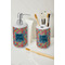Retro Squares Ceramic Bathroom Accessories - LIFESTYLE (toothbrush holder & soap dispenser)