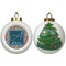 Retro Squares Ceramic Christmas Ornament - X-Mas Tree (APPROVAL)