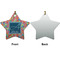 Retro Squares Ceramic Flat Ornament - Star Front & Back (APPROVAL)