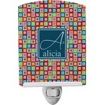 Retro Squares Ceramic Night Light (Personalized)