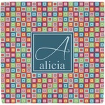 Retro Squares Ceramic Tile Hot Pad (Personalized)