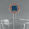 Retro Squares 5.5" Round Plastic Stir Sticks - Clear (Personalized)
