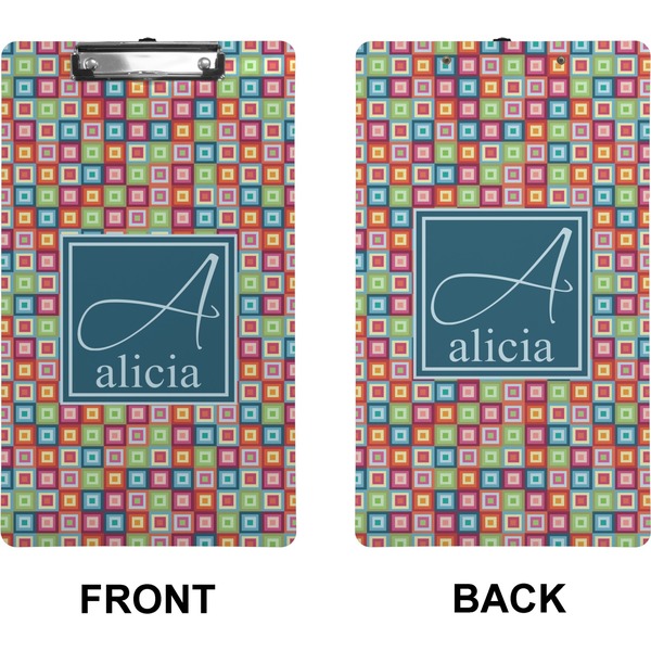 Retro Squares Clipboard (Legal) (Front + Back)