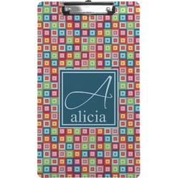 Retro Squares Clipboard (Legal Size) (Personalized)