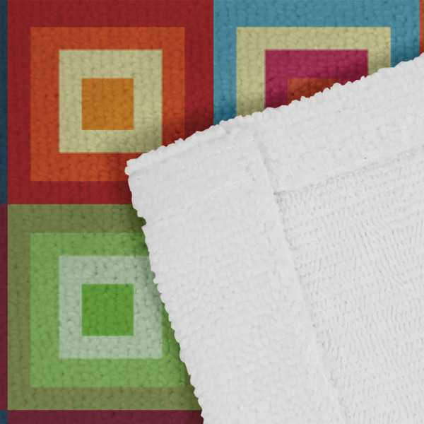 Retro Squares Close up of Fabric