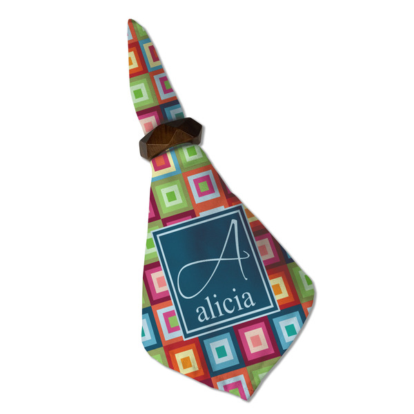 Retro Squares Cloth Napkins - Personalized Dinner (Folded in Ring) (MAIN)