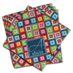 Retro Squares Cloth Napkins (Set of 4) (Personalized)