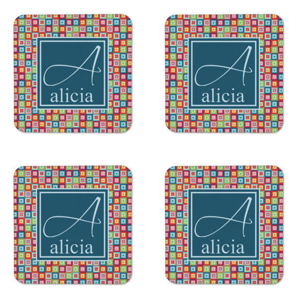 Retro Squares Coaster Set - APPROVAL