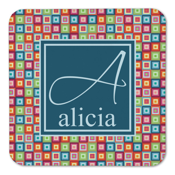 Retro Squares Coaster Set - FRONT (one)