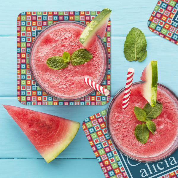 Retro Squares Coaster Set - LIFESTYLE