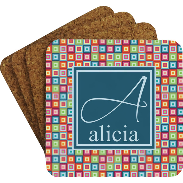 Retro Squares Coaster Set (Personalized)