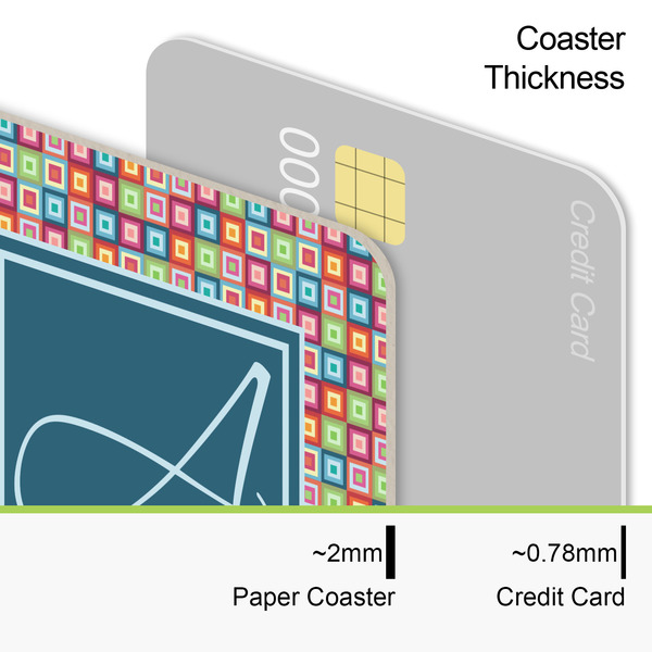 Retro Squares Coaster Thickness