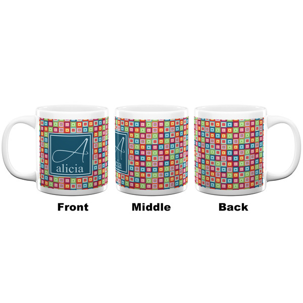 Retro Squares Coffee Mug - 20 oz - White APPROVAL