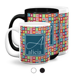 Retro Squares Coffee Mug (Personalized)