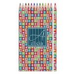Retro Squares Colored Pencils (Personalized)