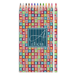 Retro Squares Colored Pencils (Personalized)