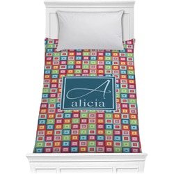 Retro Squares Comforter - Twin XL (Personalized)