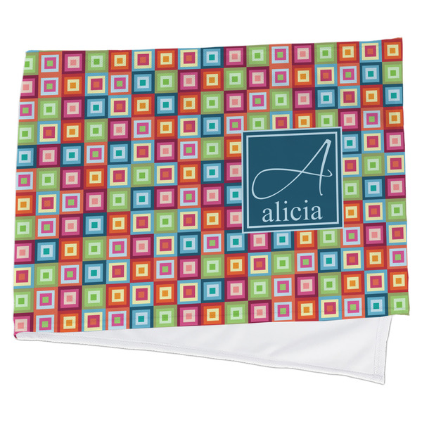 Custom Retro Squares Cooling Towel (Personalized)
